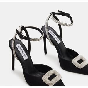 Steve Madden Vienna Black Stilettto Heel Sexy Witch Halloween New Year 7.5 *flaw